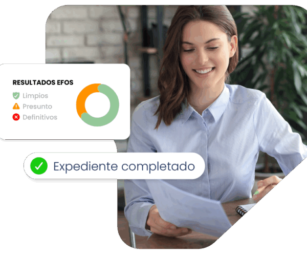 mujer analizando proveedores ante el SAT Validar proveedores ante el listado efos del sat