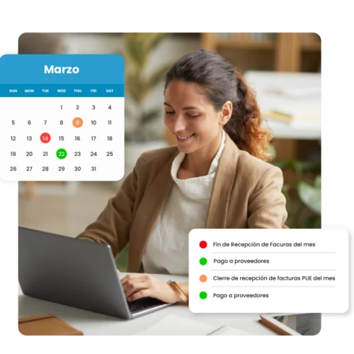 mujer usando portal de proveedores mujer contacta aun especialista sobre cómo funciona portal de proveedores
